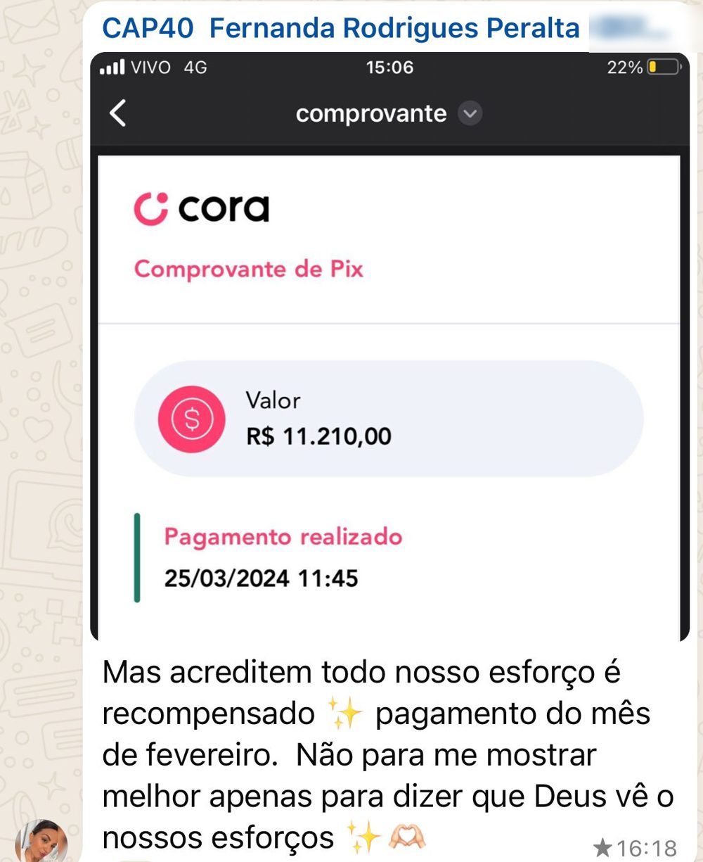 Depoimento de aluna
